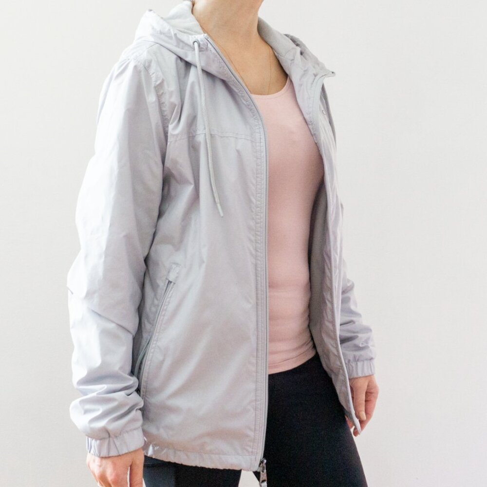 Calvin Klein Lined Hooded Jacket Light Grey Small
